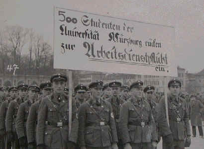 Stadtarchiv Wrzburg, ZGS-Karton NS-Zeit, DAF (10 Wochen Arbeitsdienstpflicht fr Studenten, 1934)